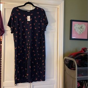 JCREW navy dress with lobsters! Perfect for summer! XXL new w/tags, never worn.